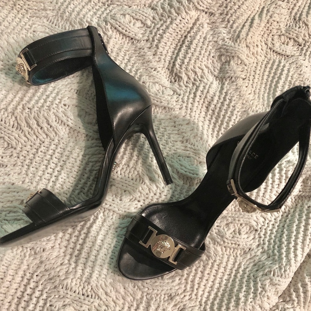 Versace Medusa strappy high heels